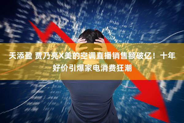 天添盈 贾乃亮X美的空调直播销售额破亿！十年好价引爆家电消费狂潮