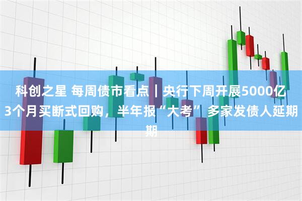 科创之星 每周债市看点｜央行下周开展5000亿3个月买断式回购，半年报“大考” 多家发债人延期